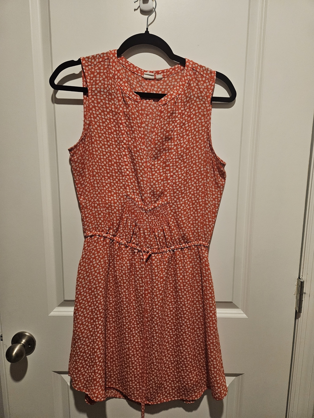 GAP Coral Sleeveless Floral Tie-Waist Sundress